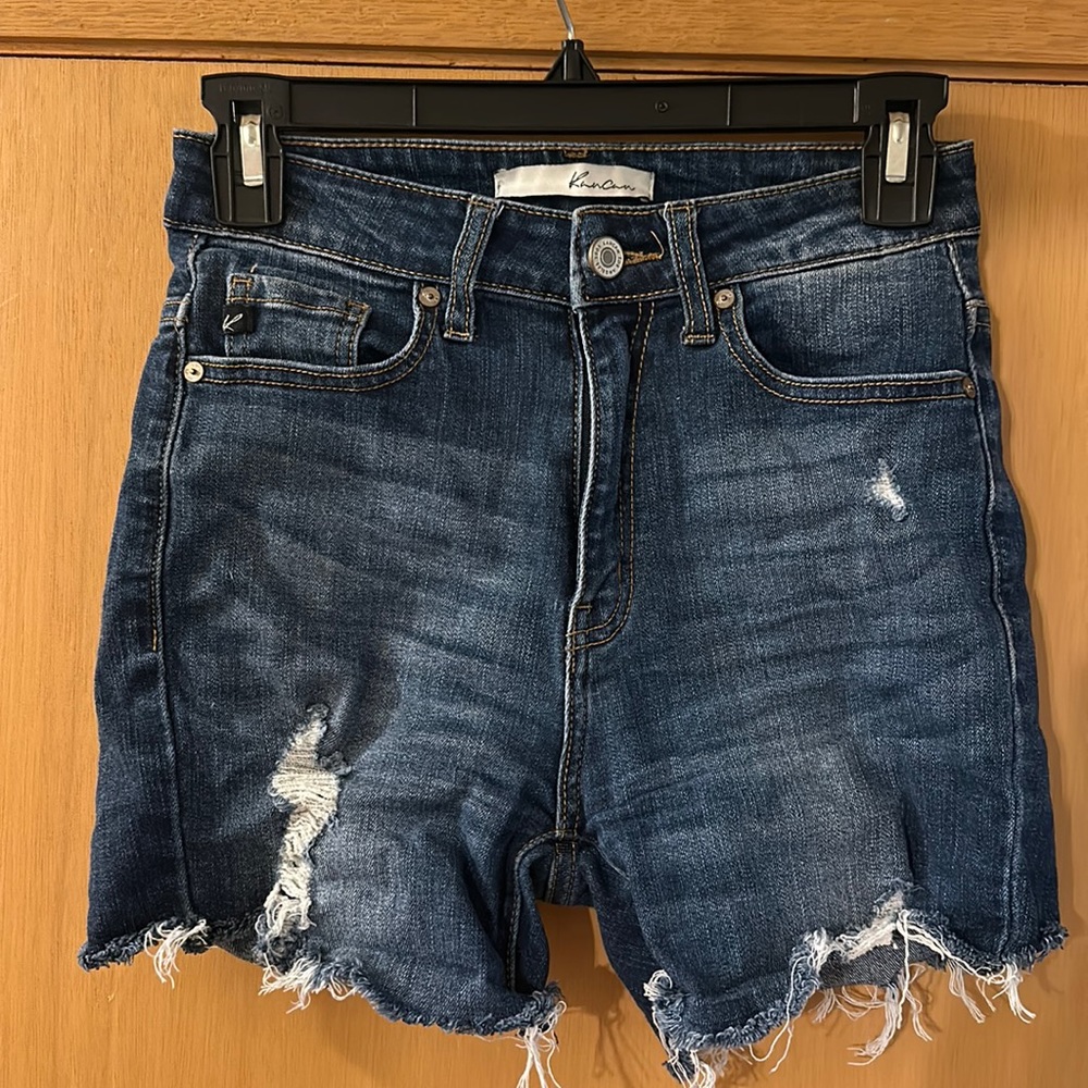 KanCan Women’s High Rise Distressed Cut Off Raw Jean Shorts Size 26 (5)
